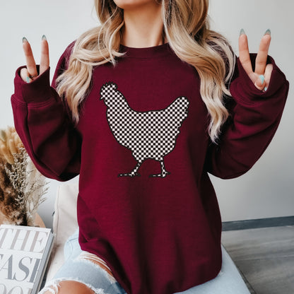 Checkered Chicken Sweatshirt