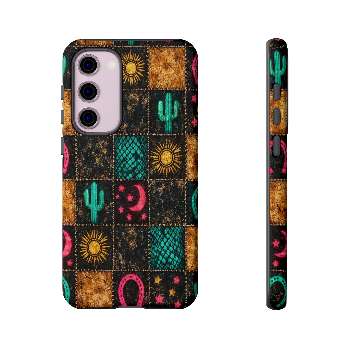 Neon Cactus Patchwork Tough Case