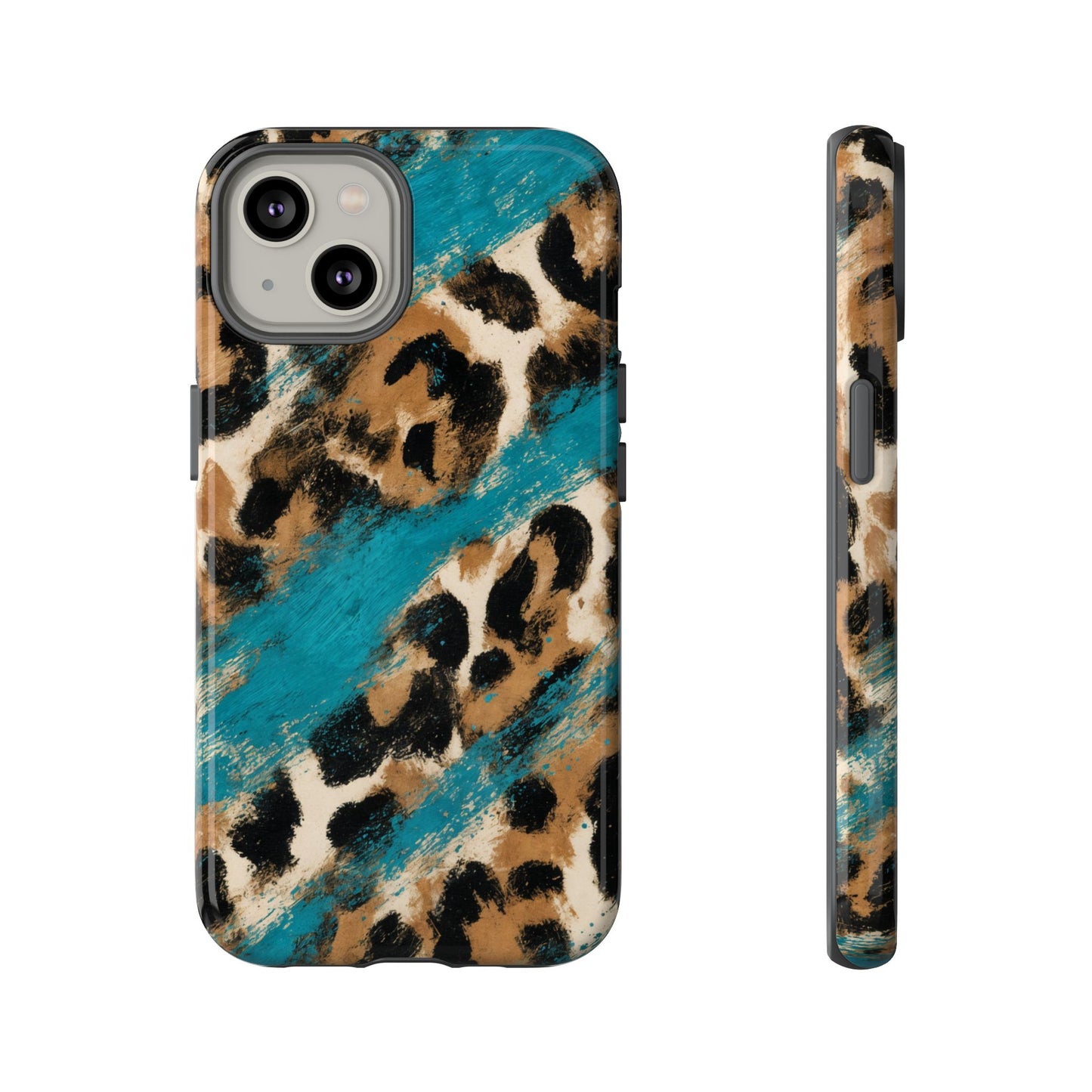 Turquoise Leopard Tough Case
