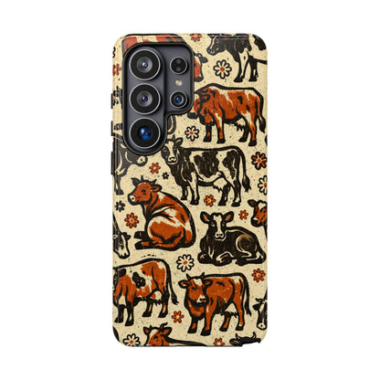Retro Cows Tough Case