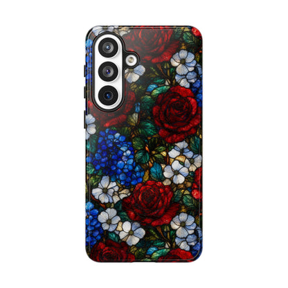 Patriotic Floral Glass Tough Case