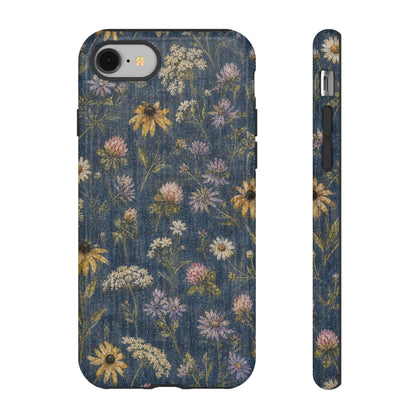 Denim Florals Tough Case