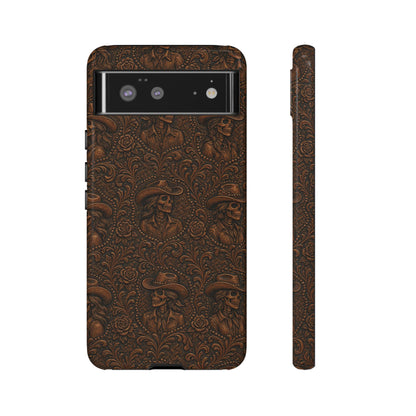 Tooled Skeleton Cowgirl Tough Case