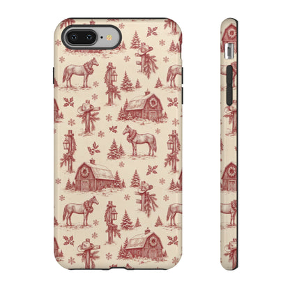 Christmas Toile Tough Case