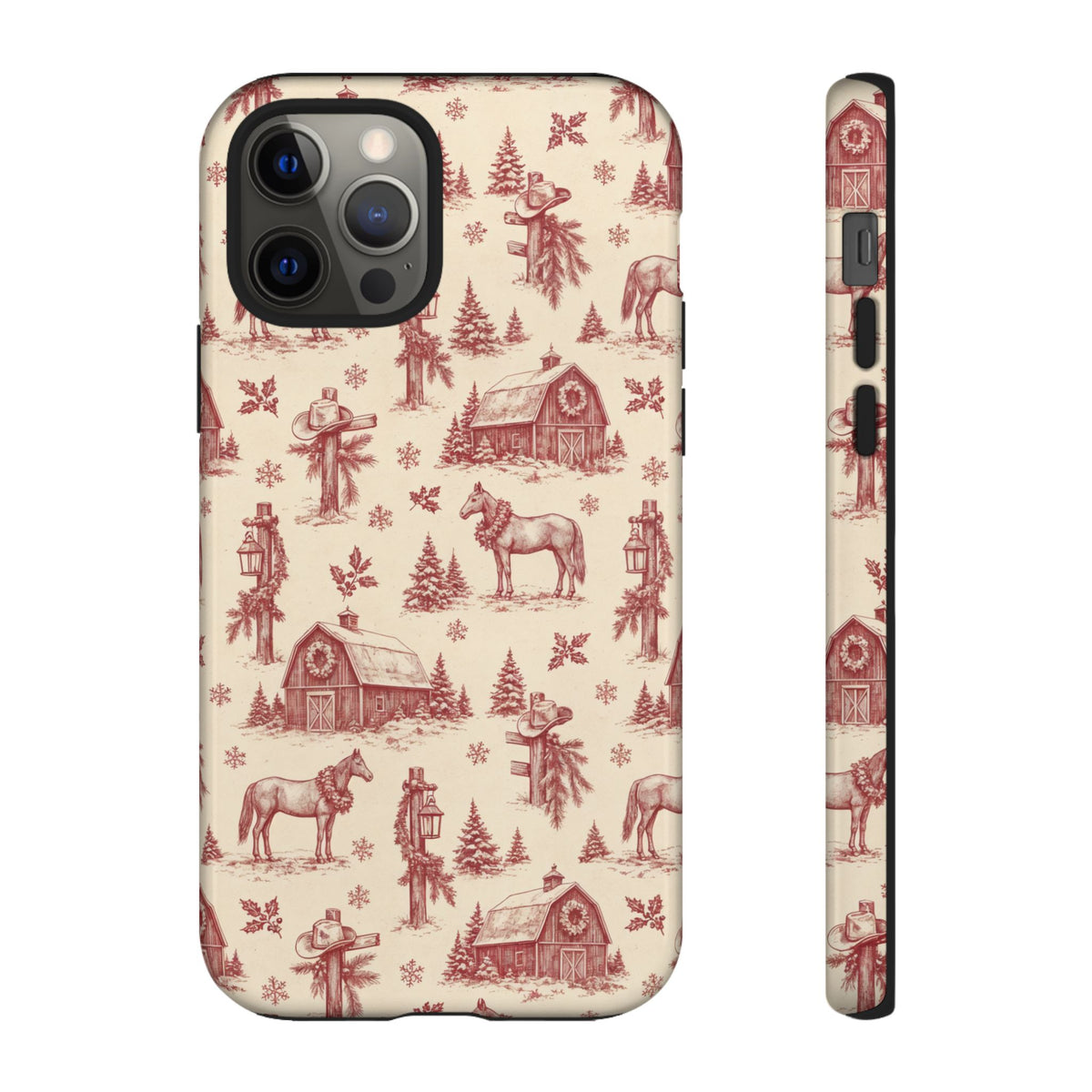 Christmas Toile Tough Case