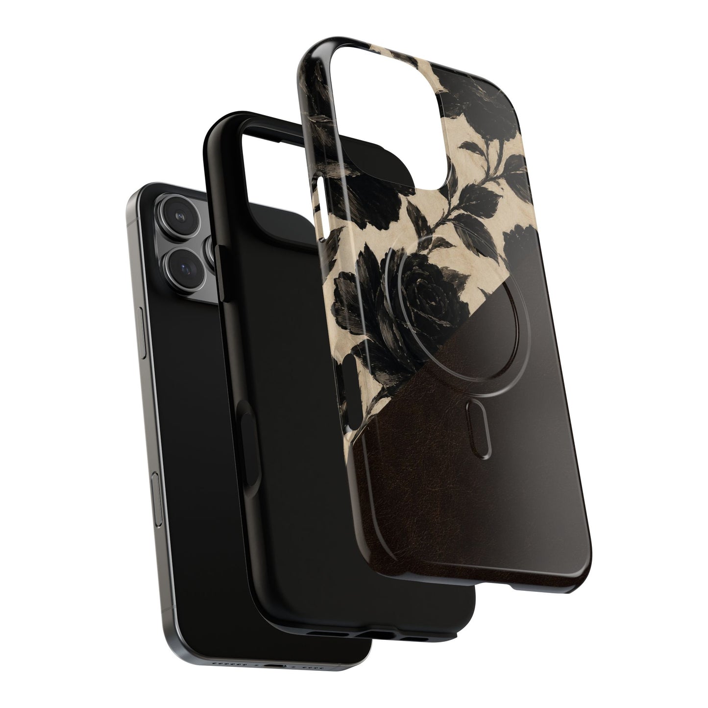 Rose Leather Magnetic Case