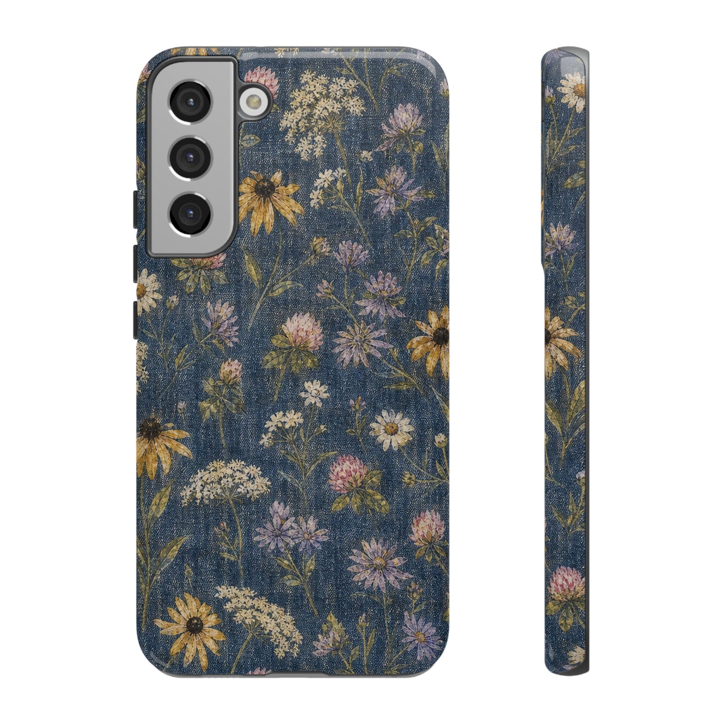 Denim Florals Tough Case