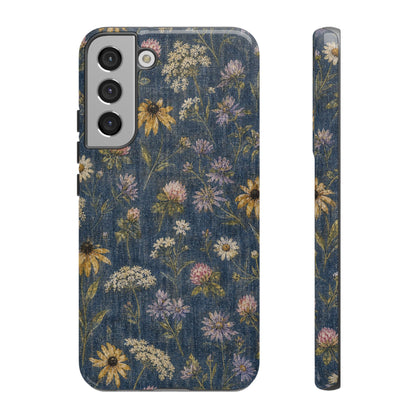 Denim Florals Tough Case