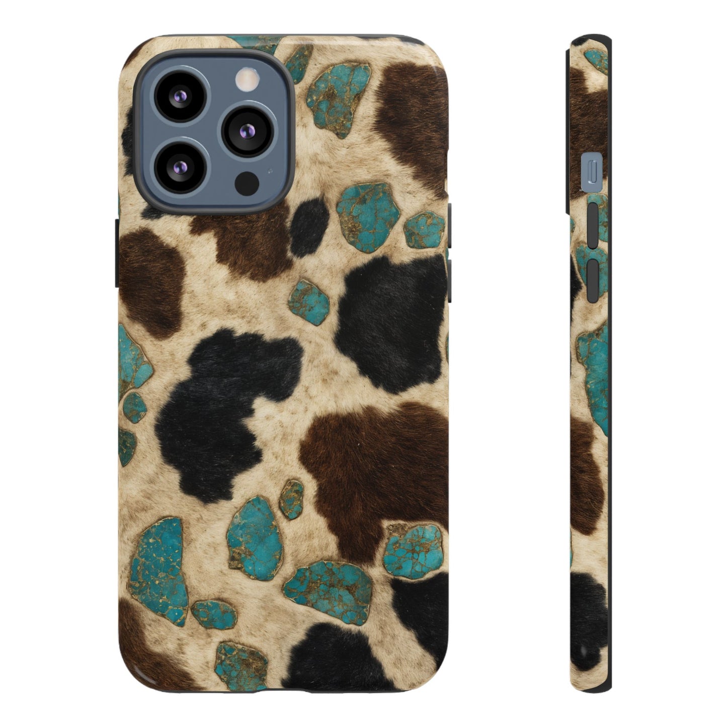 Turquoise Cowhide Tough Case