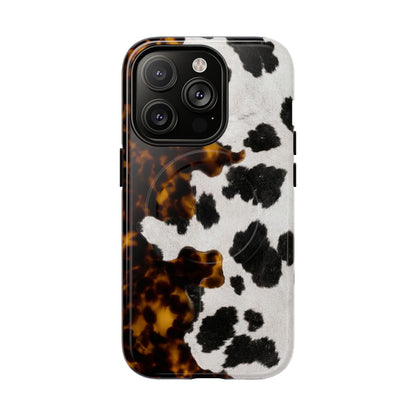 Tortoiseshell + Cowhide Magnetic Case