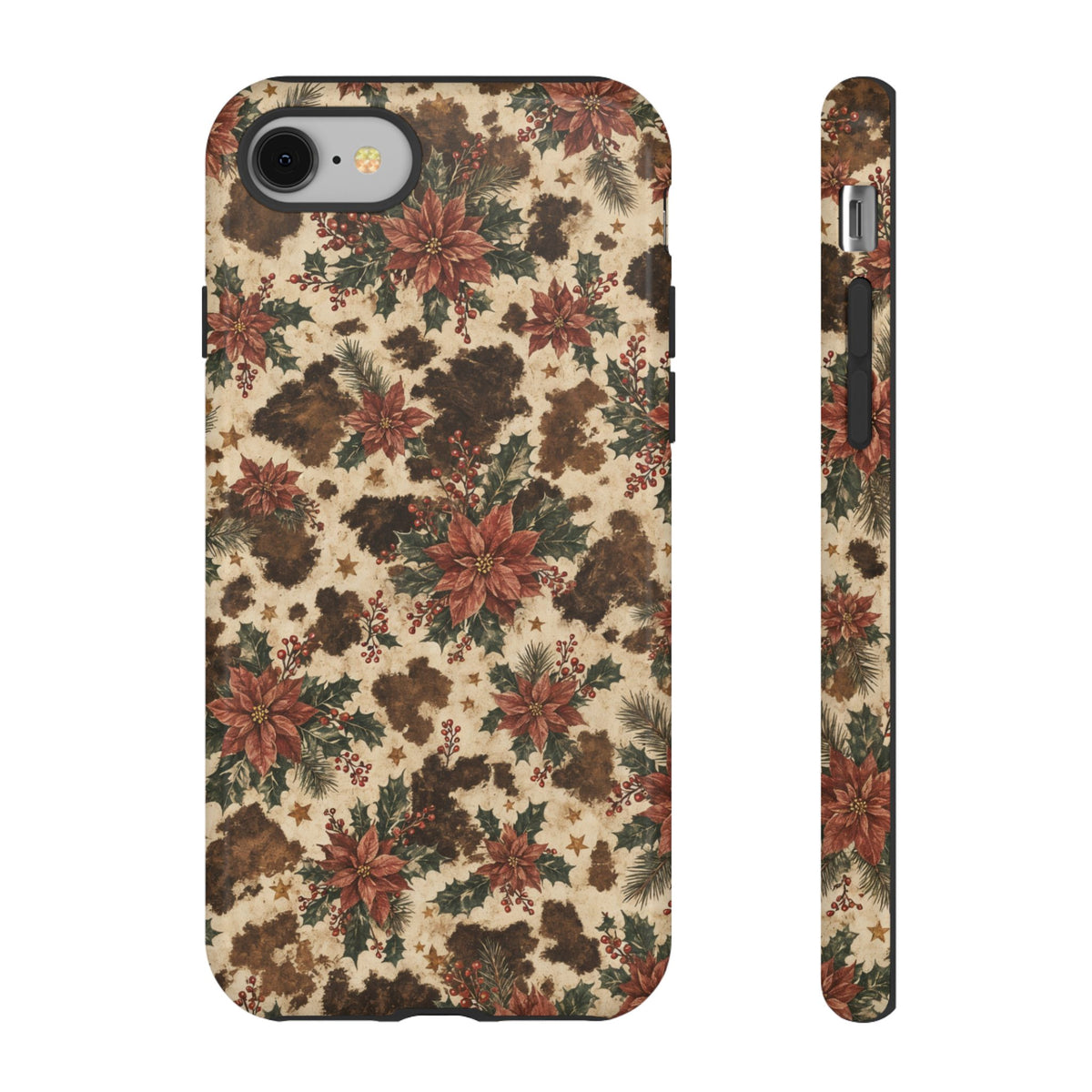Cowhide Poinsettia Tough Case