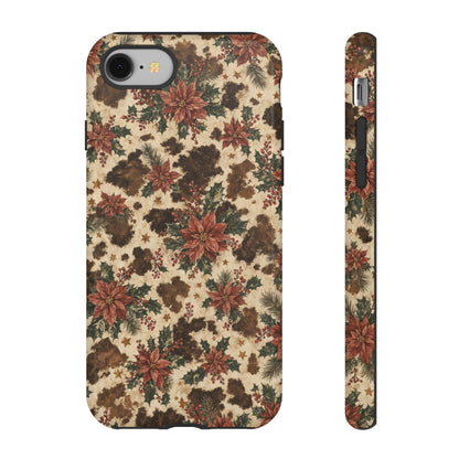 Cowhide Poinsettia Tough Case