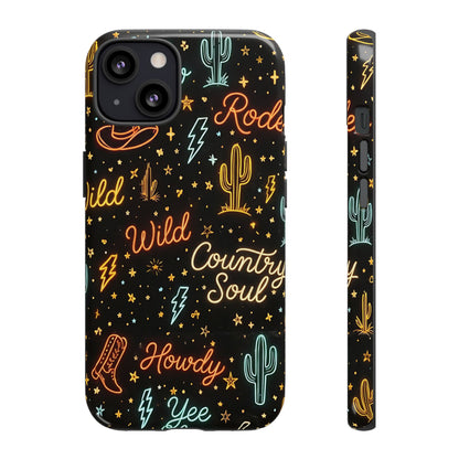Neon Western Script Tough Case