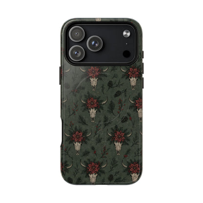 Inked Christmas Skull Magnetic Case