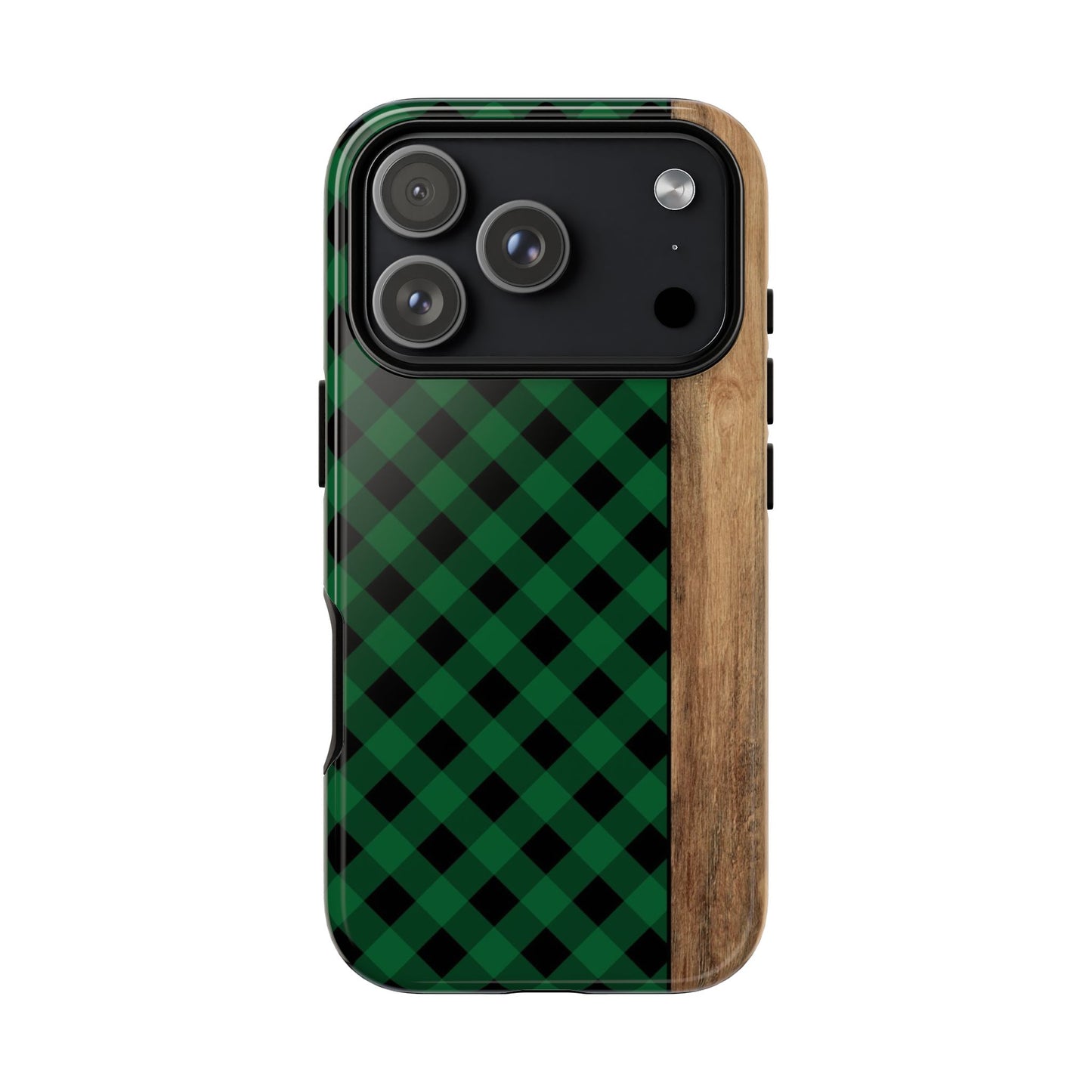 Green Plaid Tough Phone Case