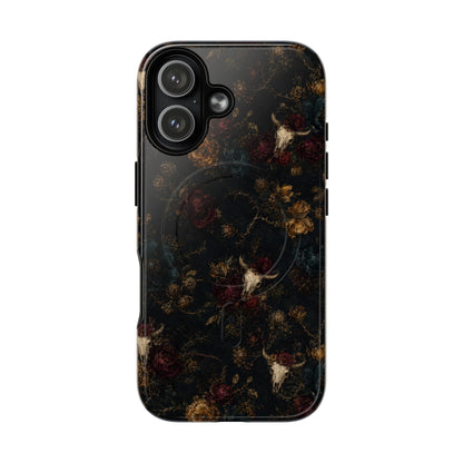 Bull Skull Bloom Magnetic Case