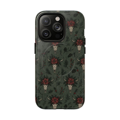 Inked Christmas Skull Magnetic Case