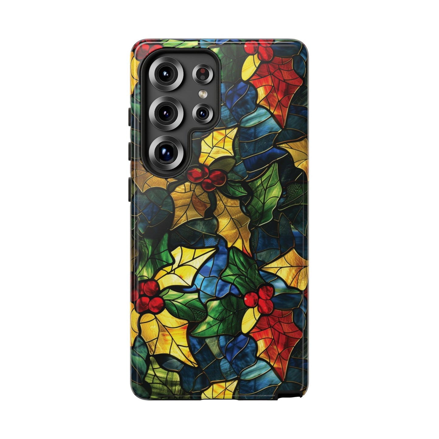 Stained Glass Holly Tough Phone Case