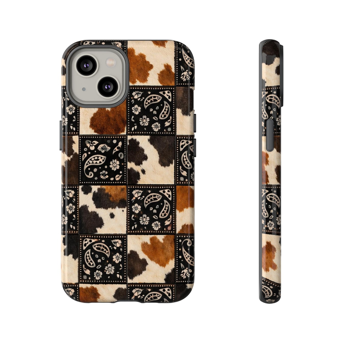 Cowhide Bandana Checkered Tough Case