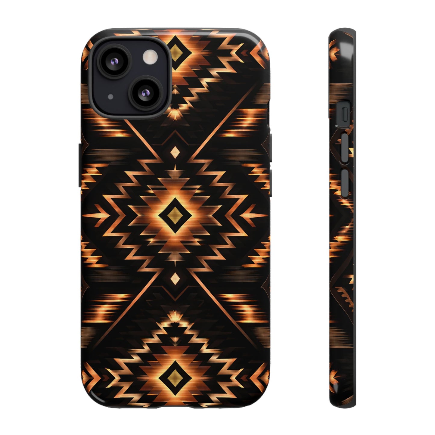 Black Gold Aztec Rug Tough Case