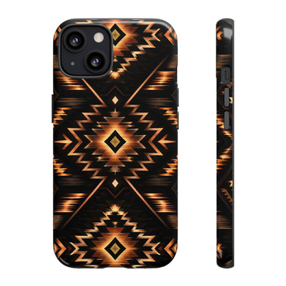 Black Gold Aztec Rug Tough Case