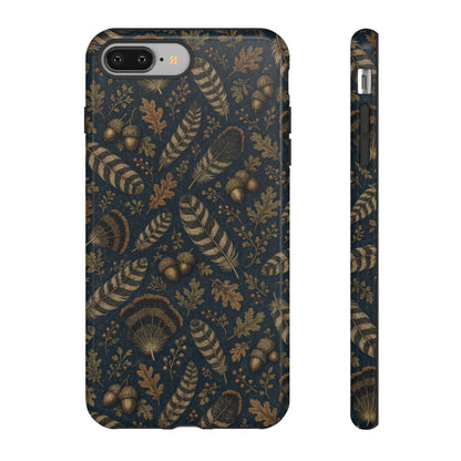 Navy Feathers Tough Case