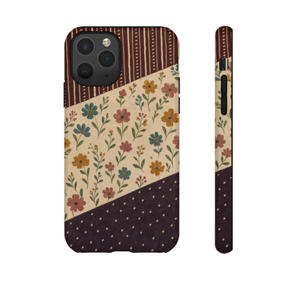 Fall Floral Stripe Tough Case