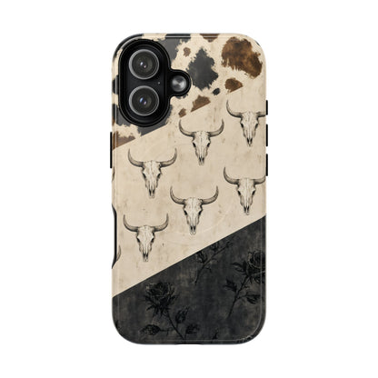 Bull Skull Rose Magnetic Case