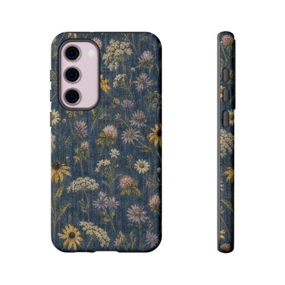 Denim Florals Tough Case