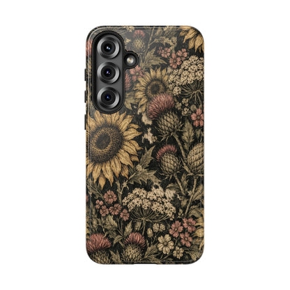 Cowhide Sunflower Thistles Tough Case