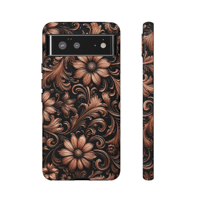 Rose Gold Floral Tough Case