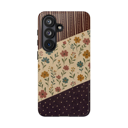 Fall Floral Stripe Tough Case