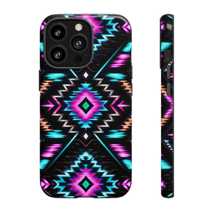Black Neon Aztec Rug Tough Case