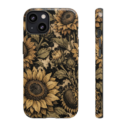 Cowhide Sunflowers Tough Case