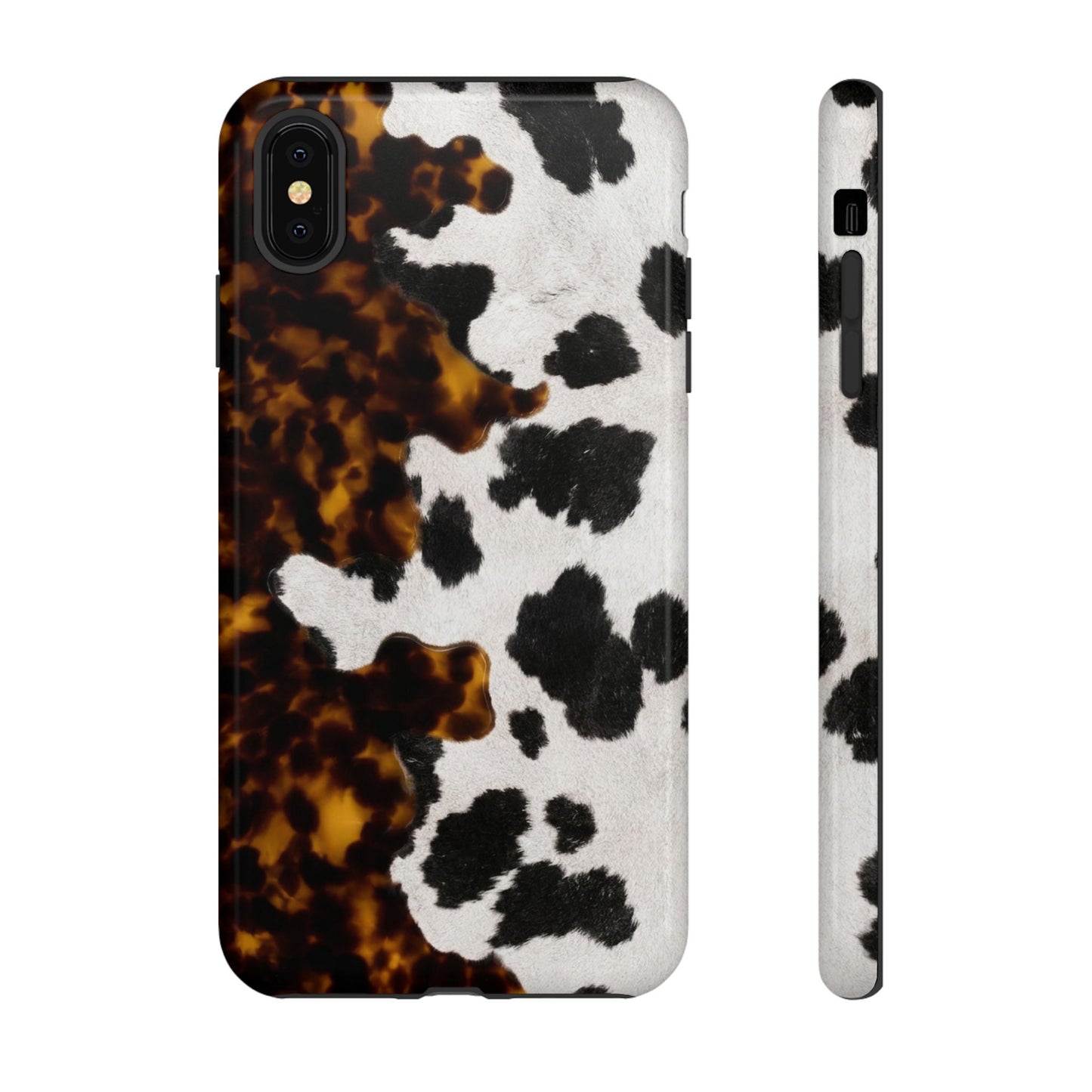 Tortoiseshell + Cowhide Tough Case