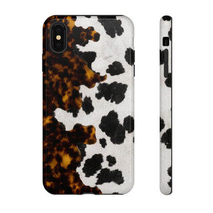 Tortoiseshell + Cowhide Tough Case