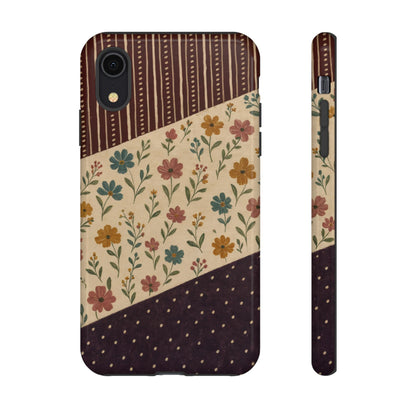Fall Floral Stripe Tough Case