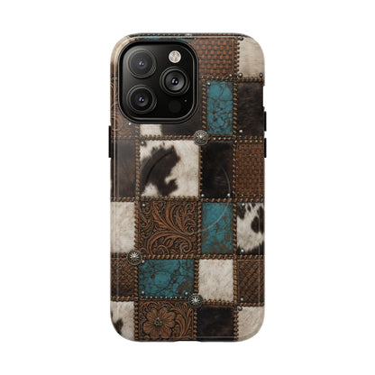 Tooled Hide Magnetic Case