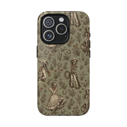 Skeleton Cowgirl Toile Magnetic Case