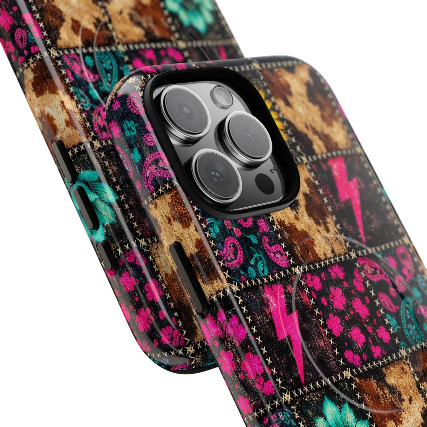 Neon Patchwork Magnetic Case