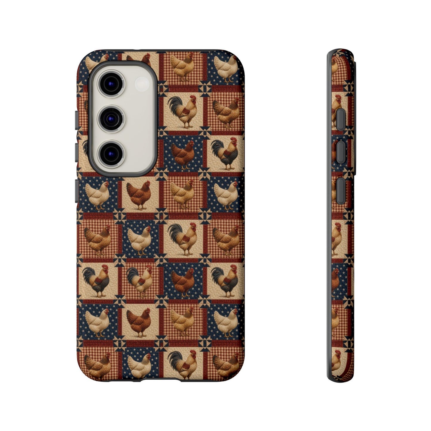 Patriotic Chicken Patchwork Tough Case
