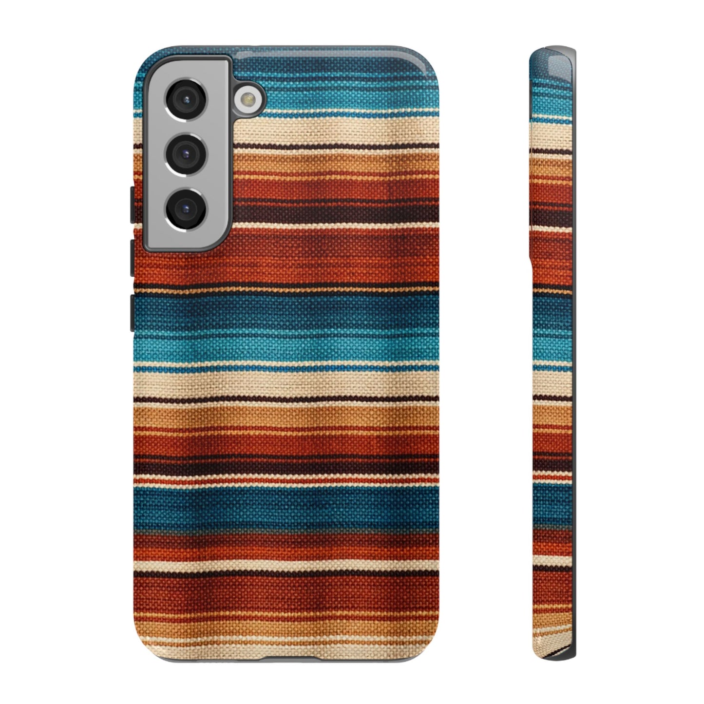 Turquoise + Orange Serape Tough Case