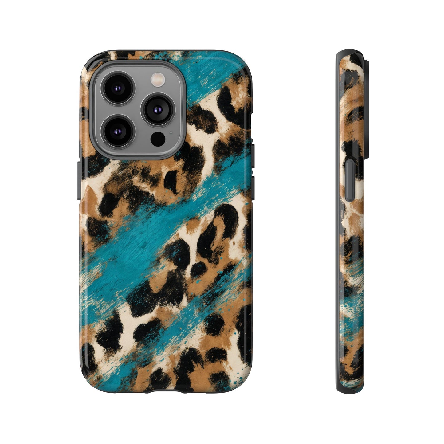 Turquoise Leopard Tough Case