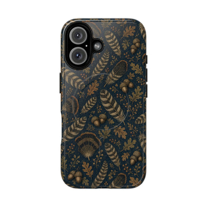 Navy Feathers Magnetic Case