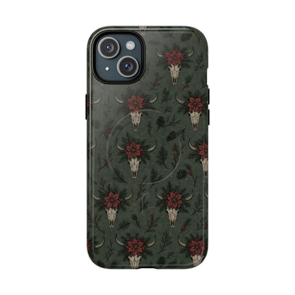 Inked Christmas Skull Magnetic Case