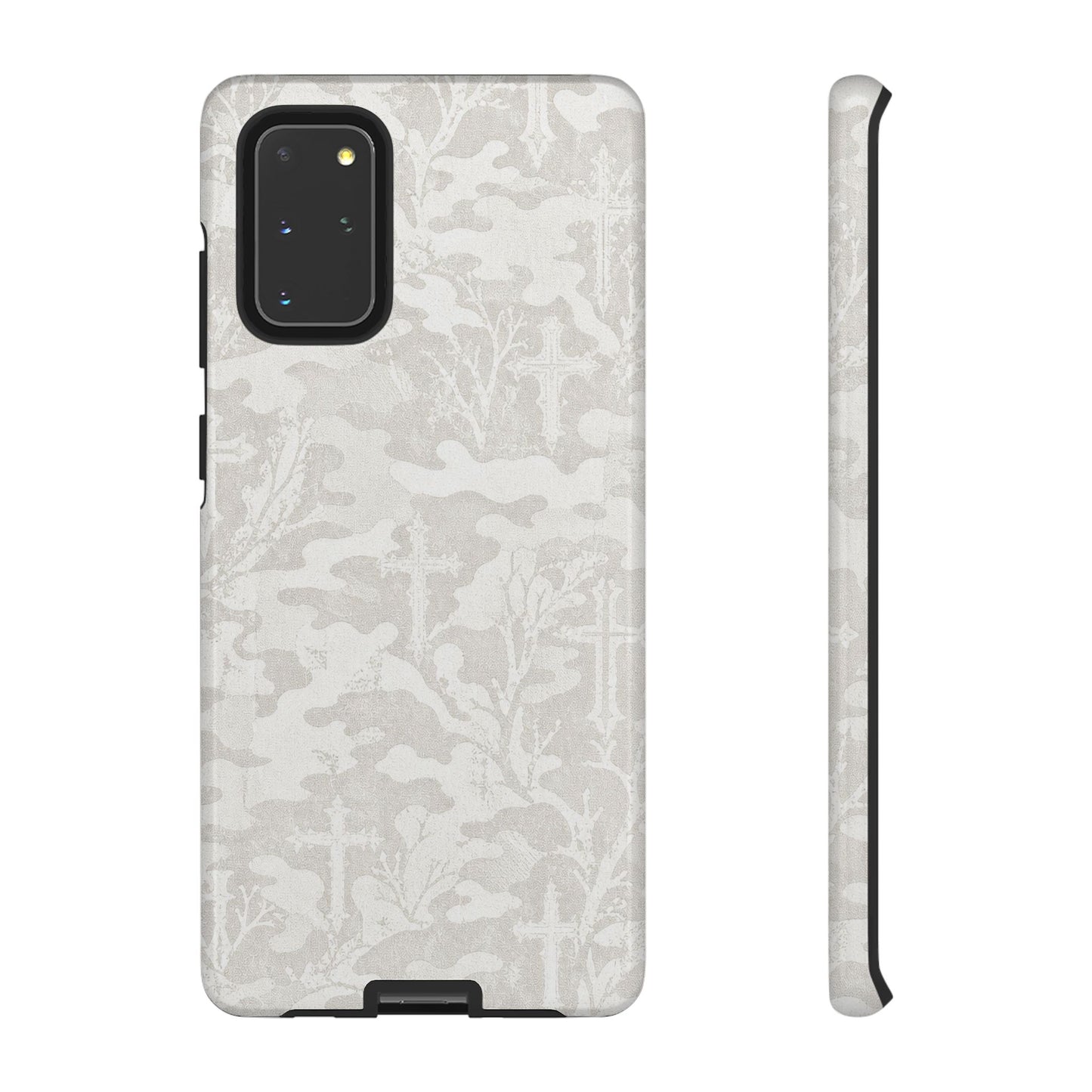 White Camo Cross Tough Case