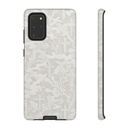 White Camo Cross Tough Case