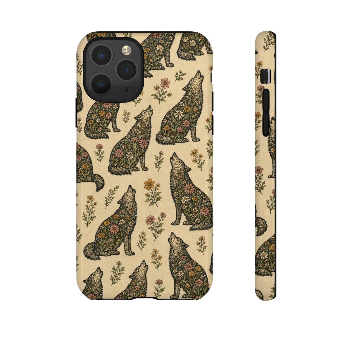 Floral Wolf Tough Case