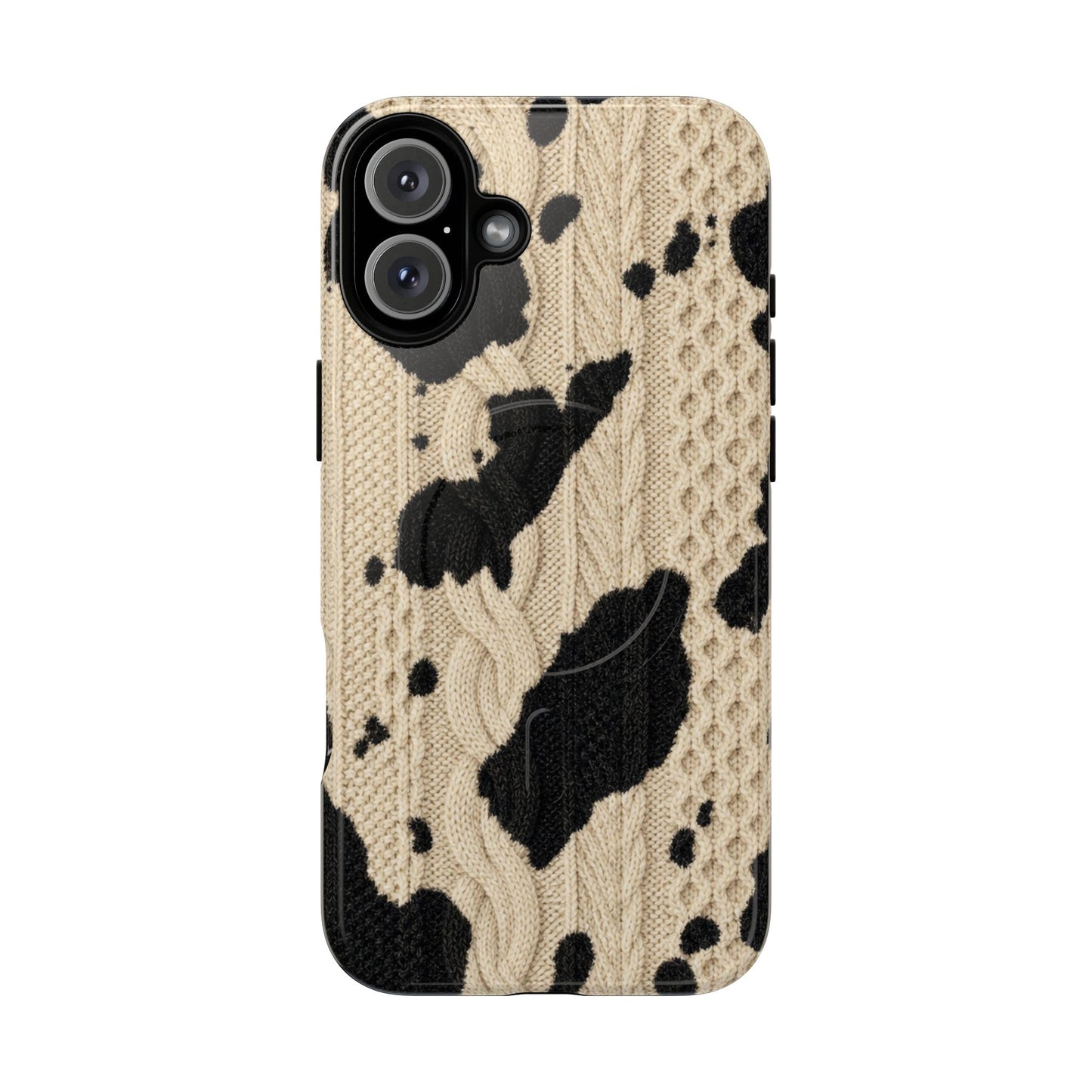 Cable Knit Cowhide Magnetic Case