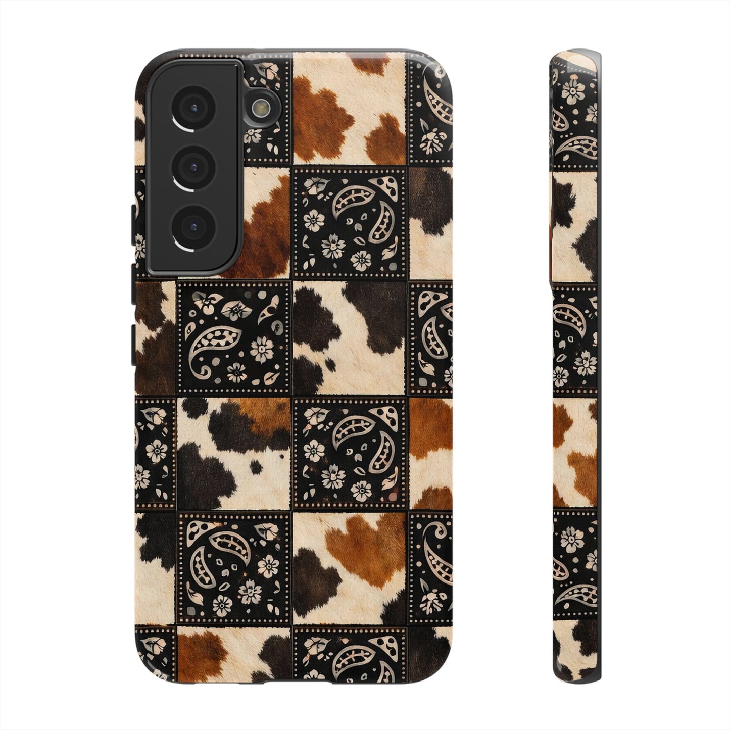 Cowhide Bandana Checkered Tough Case